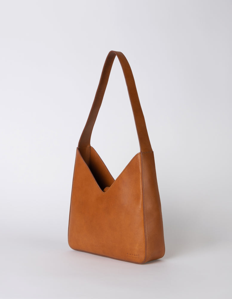 
                  
                    VICKY Cognac Classic Leather Bag
                  
                