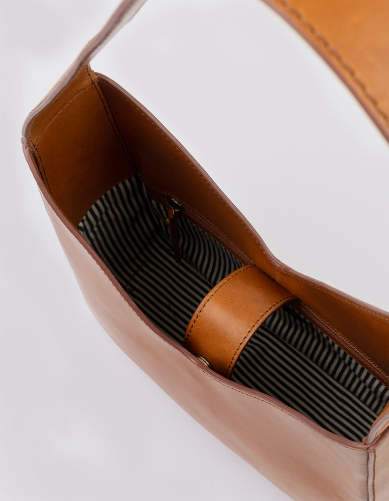 
                  
                    VICKY Cognac Classic Leather Bag
                  
                