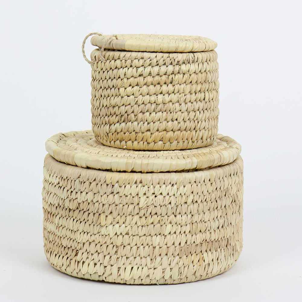 Small Palm Cylinder Basket