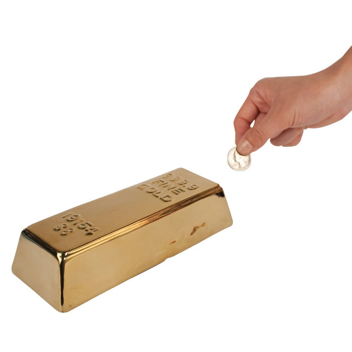 Keramik-Goldbarren-Münzbank