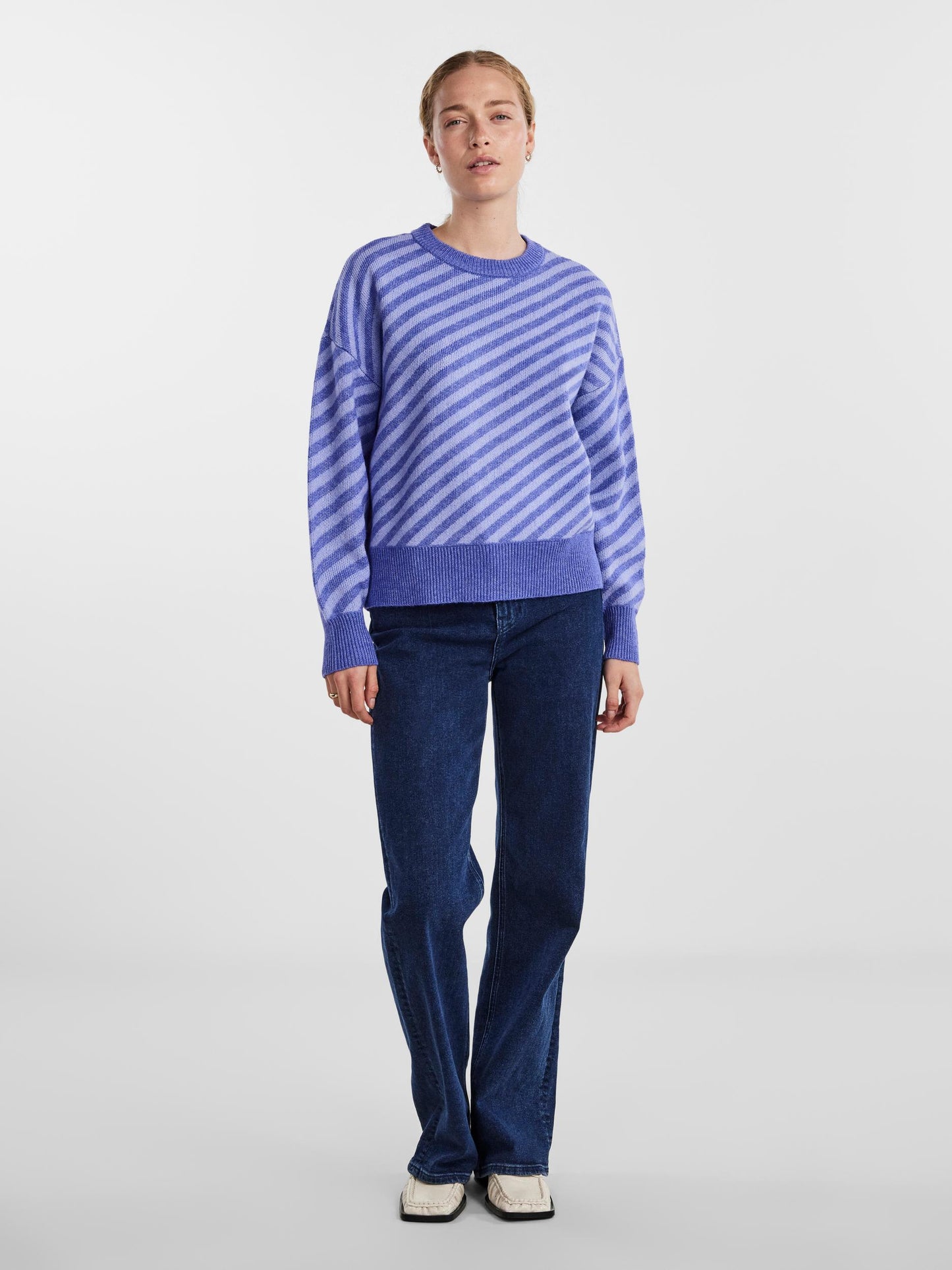 
                  
                    PCSORA Iris Bloom Easter Egg O-Neck Stripe Knit Jumper
                  
                