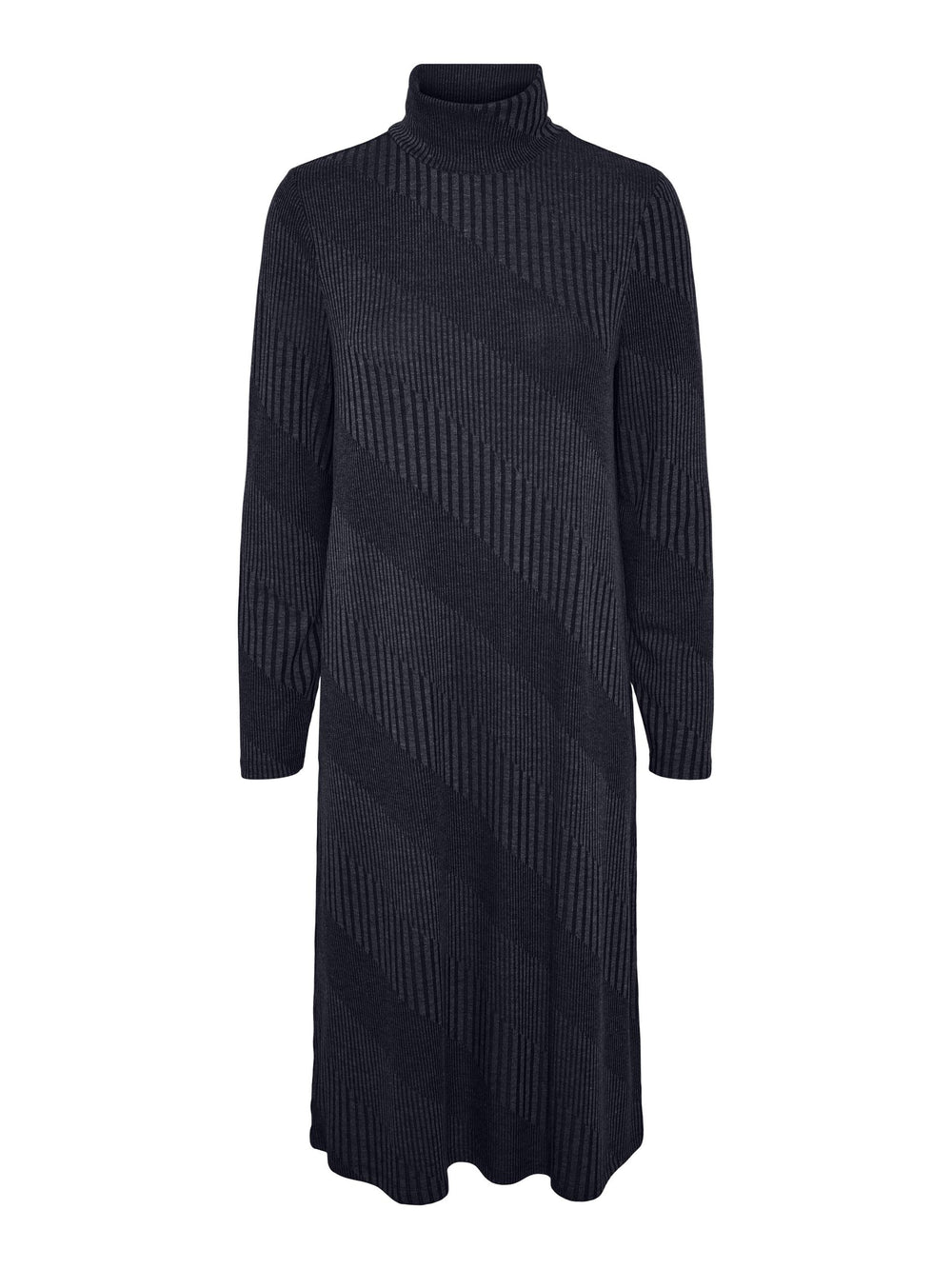 PCSARA Night Sky Melange Roll Neck Midi Dress