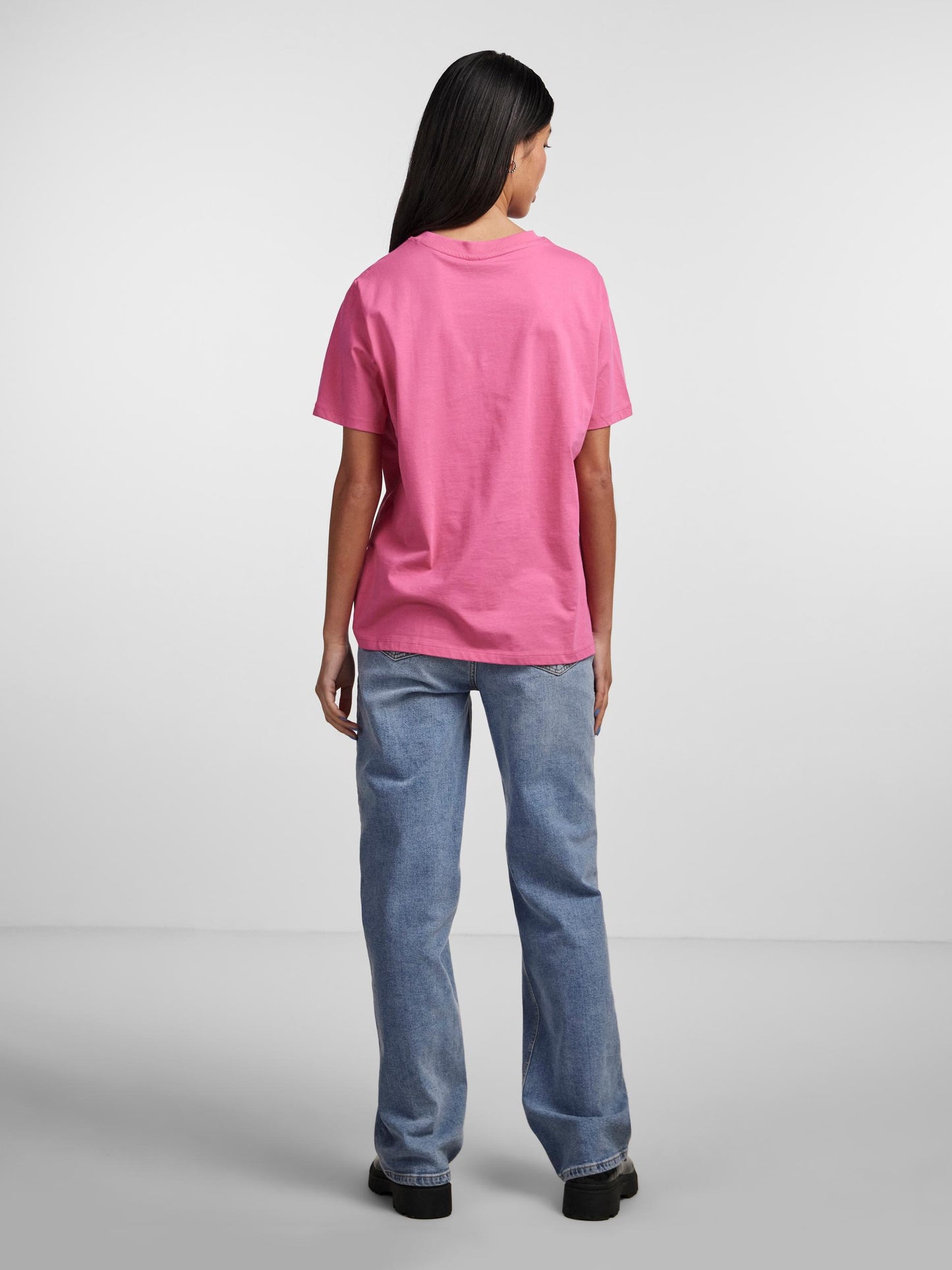 
                  
                    PCRIA Shocking Pink Solid T-Shirt
                  
                