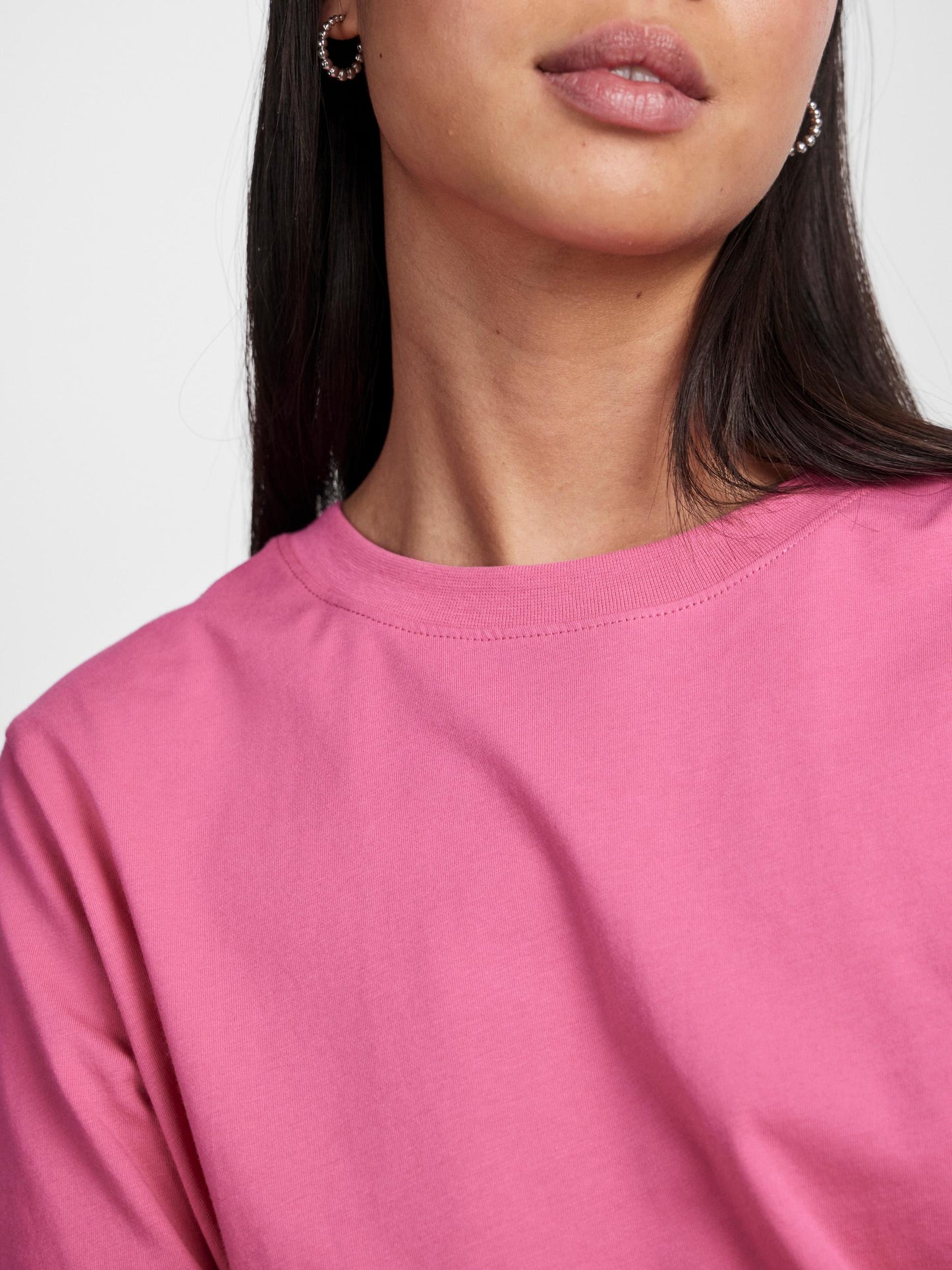 
                  
                    PCRIA Shocking Pink Solid T-Shirt
                  
                