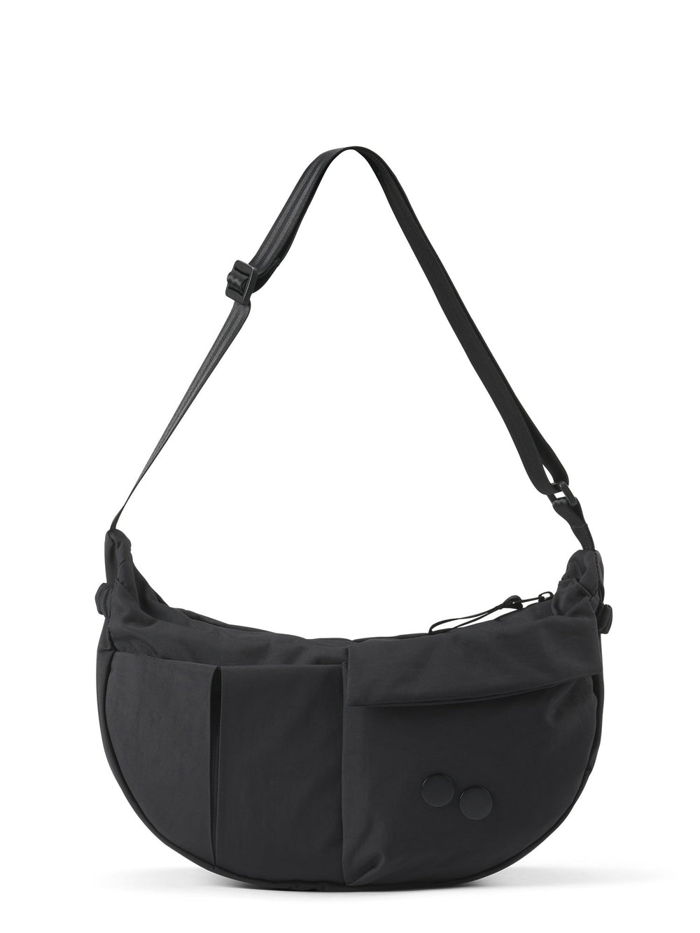 KRUMM – Mittelgroße Crinkle-Tasche in Schwarz
