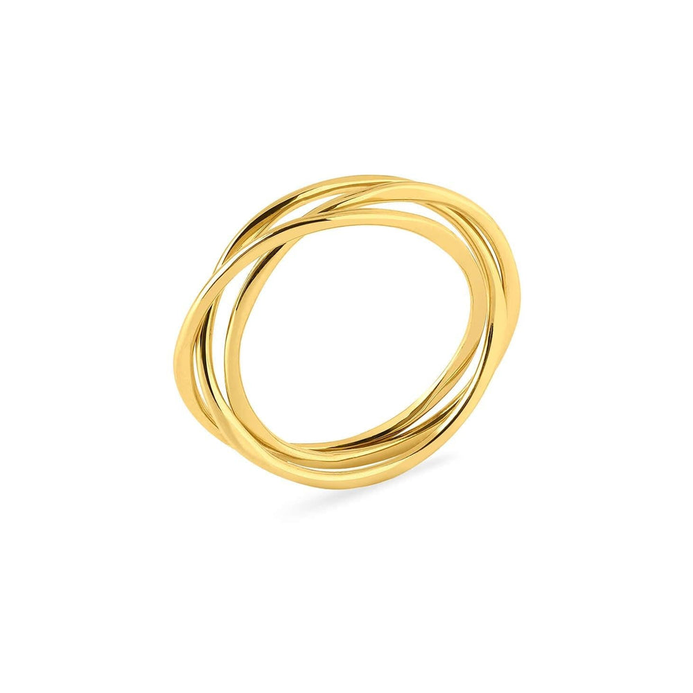 Gold Plated Set Of Three Rings Ring Set Of 3