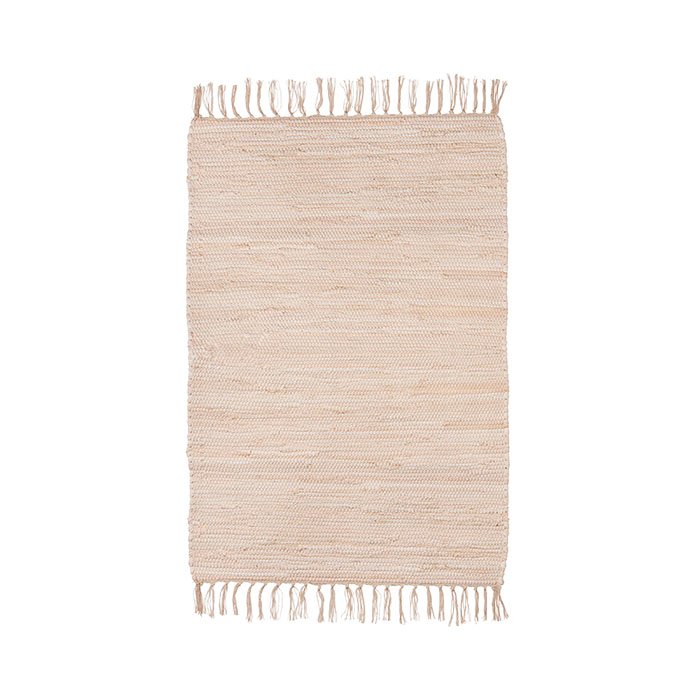 Kleiner Chindi-Teppich in Vanille