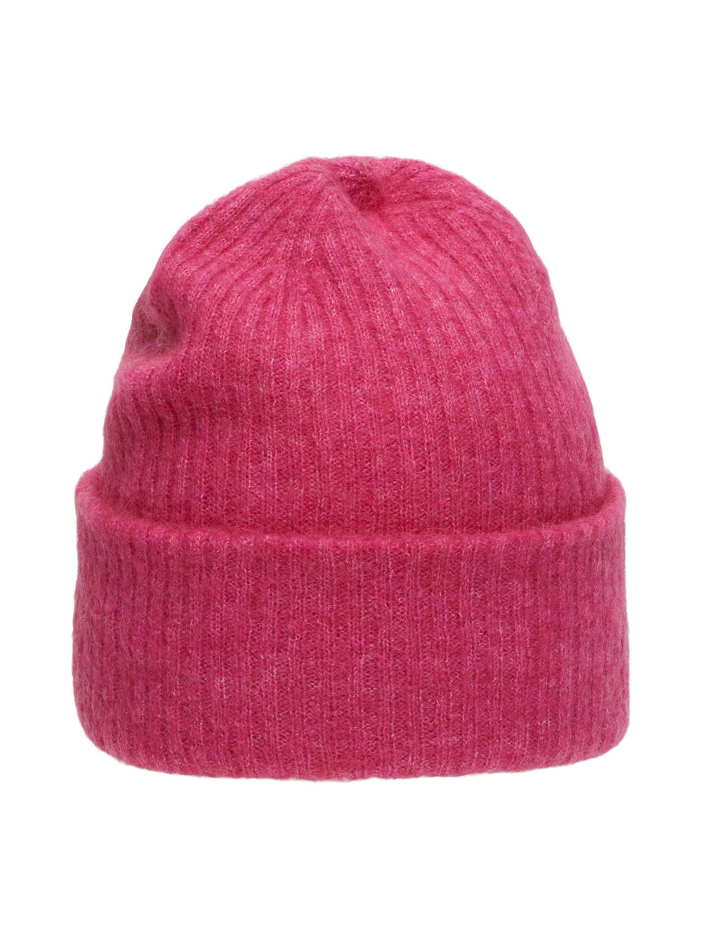 SLFMALINE Fuchsia Purple Knit Beanie Hat