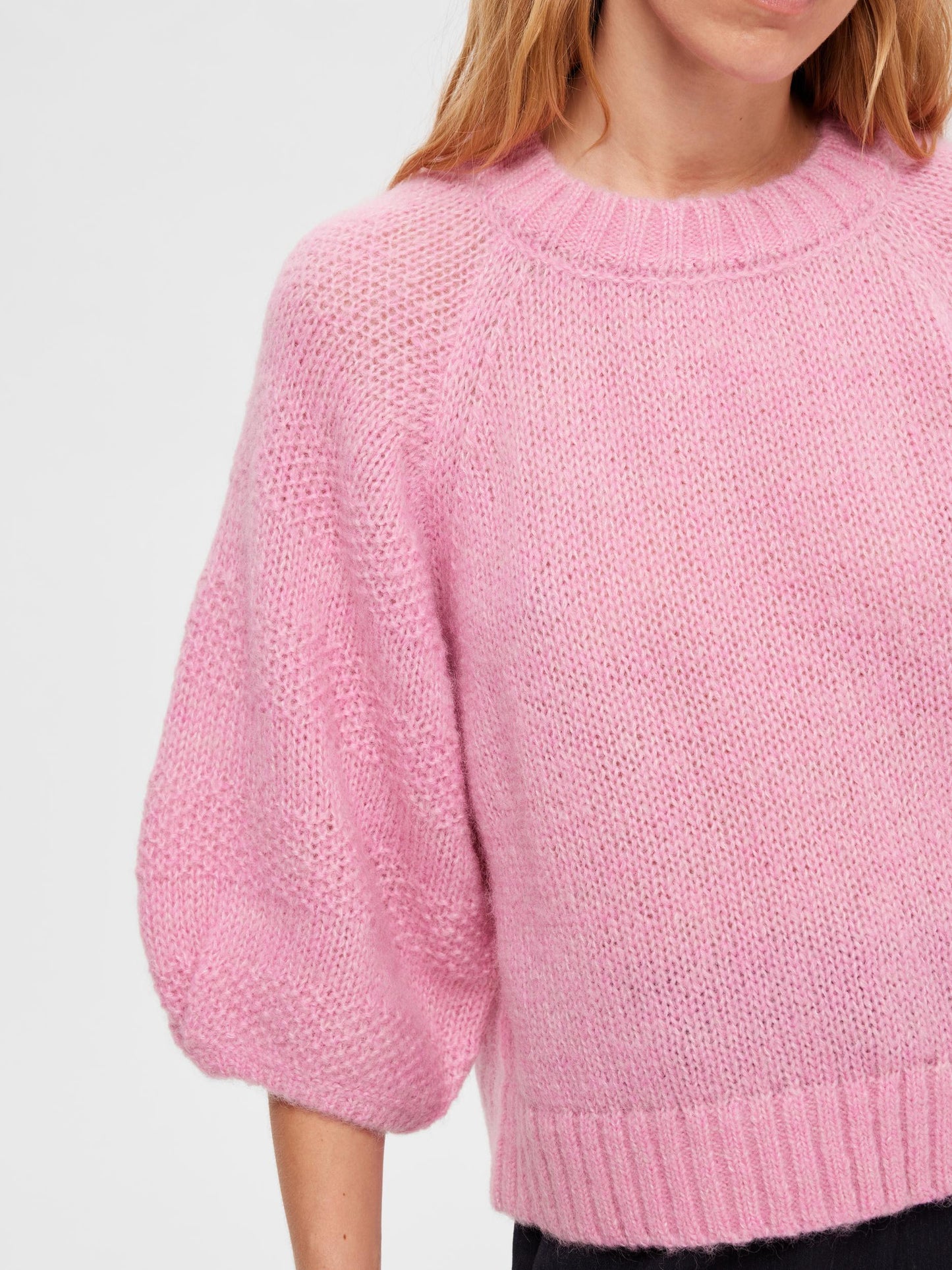 
                  
                    SLFLOUVILJA Moonlite Mauve 3/4-Strickpullover mit O-Ausschnitt
                  
                