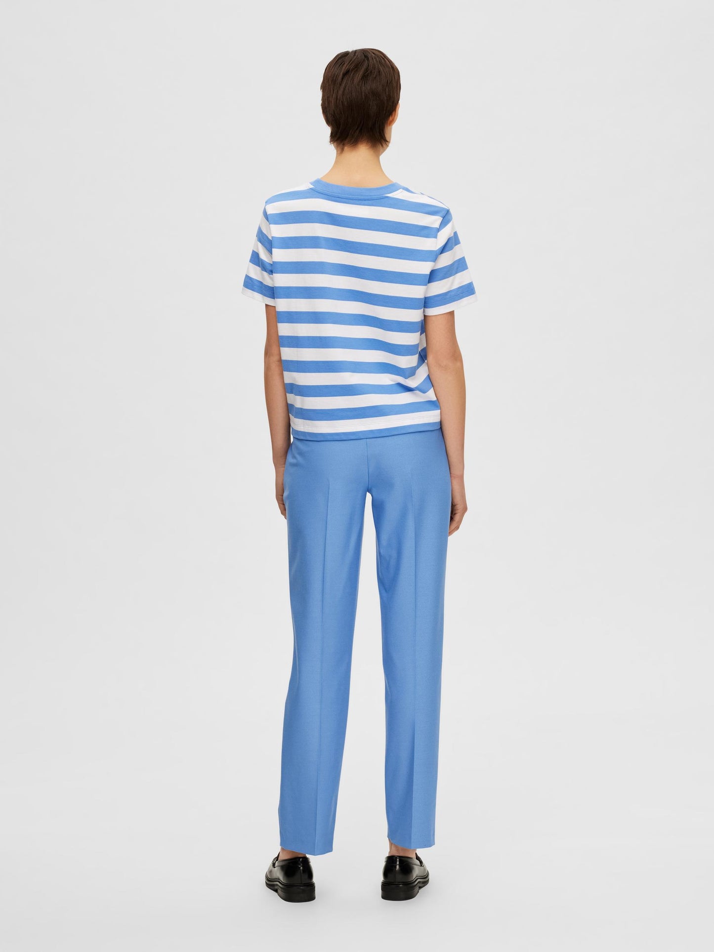 
                  
                    SLFESSENTIAL Ultramarine Bright White Striped Boxy T-Shirt
                  
                