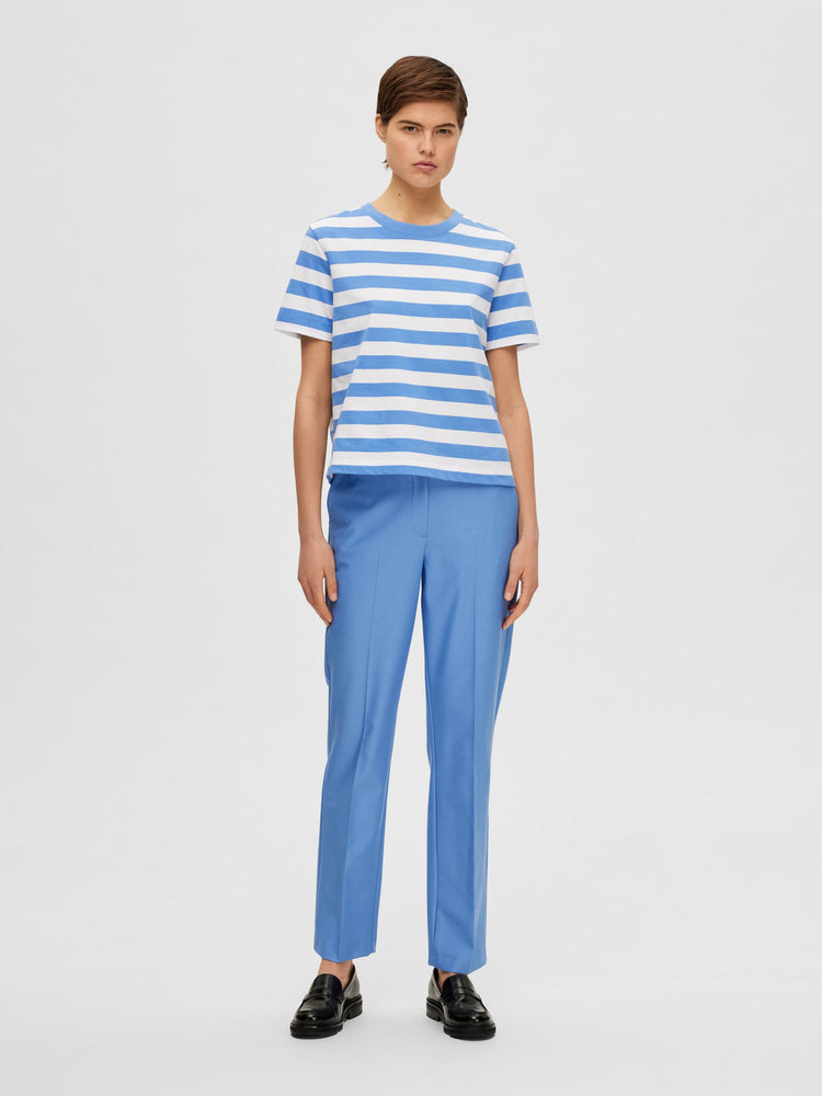 
                  
                    SLFESSENTIAL Ultramarine Bright White Striped Boxy T-Shirt
                  
                