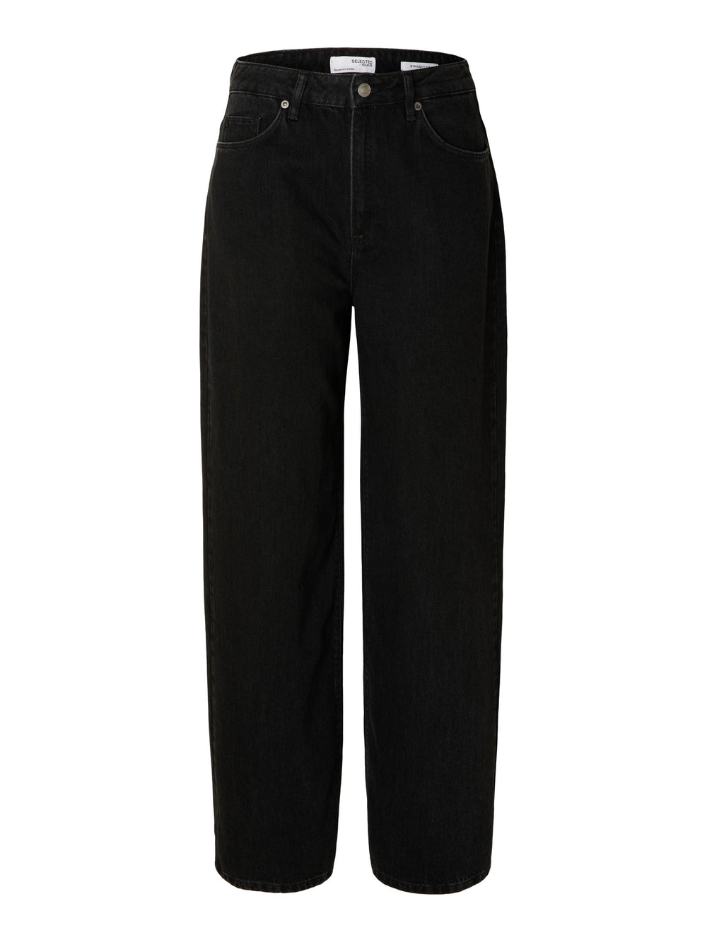 SLFMARLEY Black Denim Wide Jeans