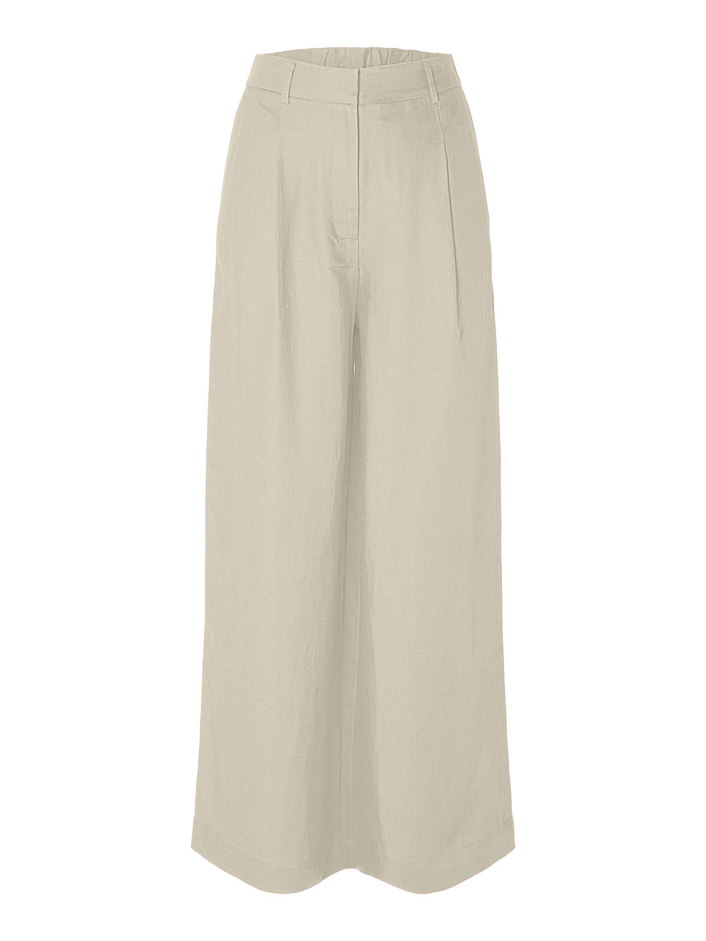 SLFLYRA Sandshell Wide Linen Trousers