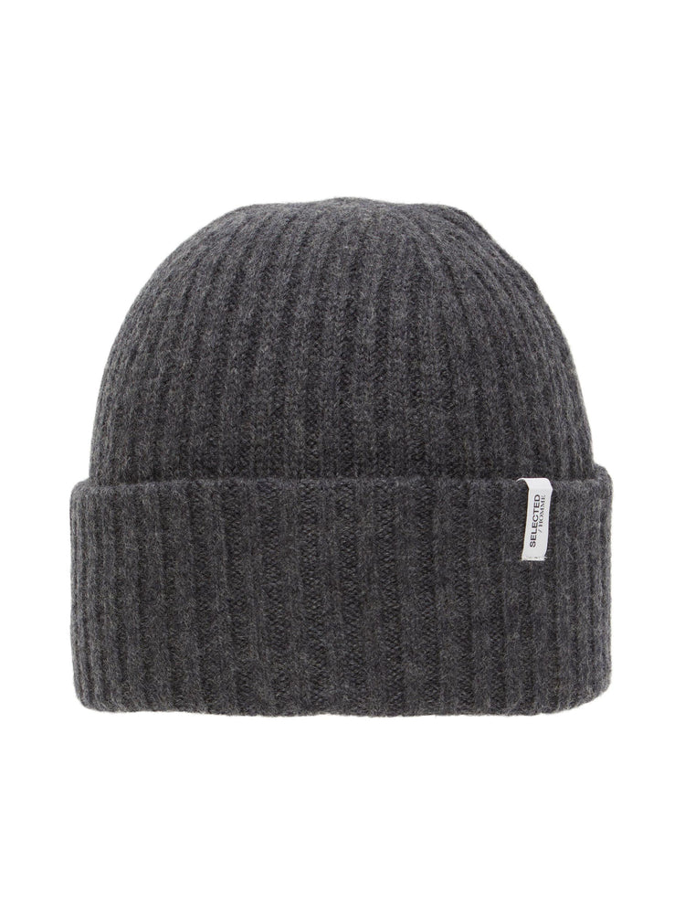 
                  
                    SLHMERINO Dark Grey Melange Wool Beanie Hat
                  
                