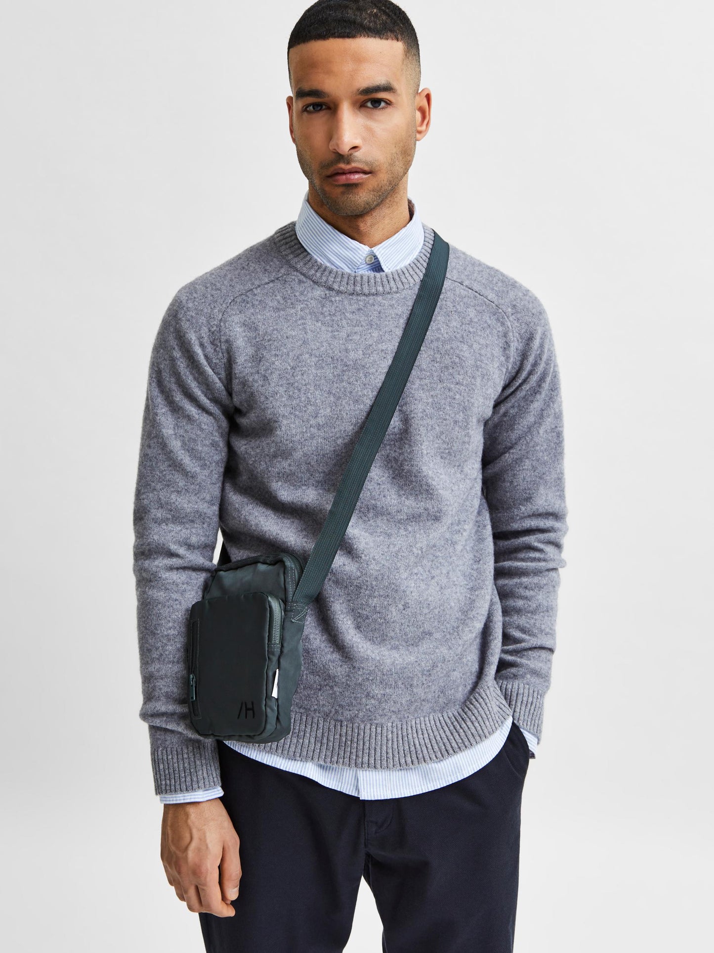 
                  
                    SLHNEWCOBAN Medium Grey Melange Lambs Wool Crew Neck Jumper
                  
                