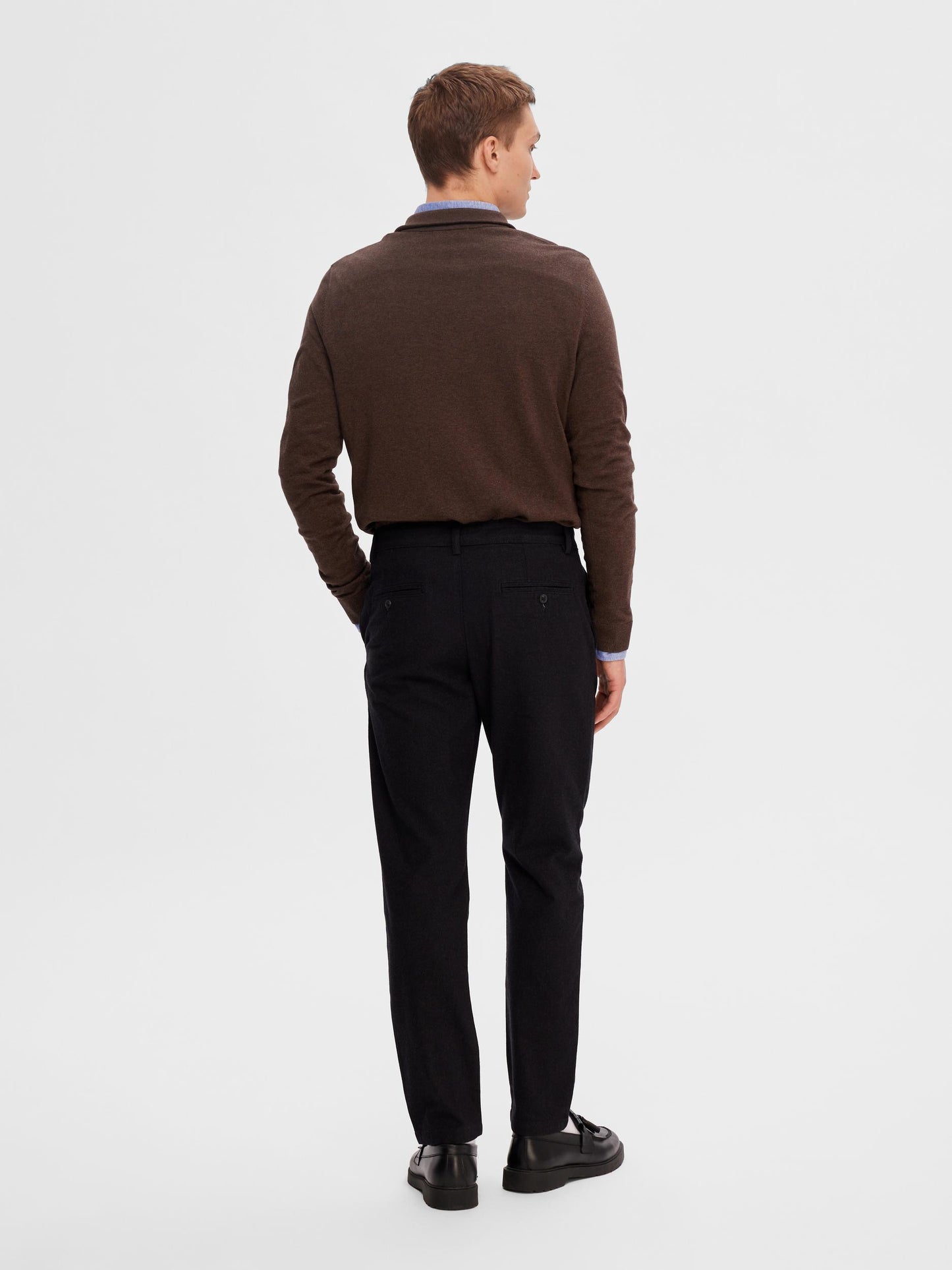 
                  
                    SLHSLIM-MILES Black Brushed Trousers
                  
                