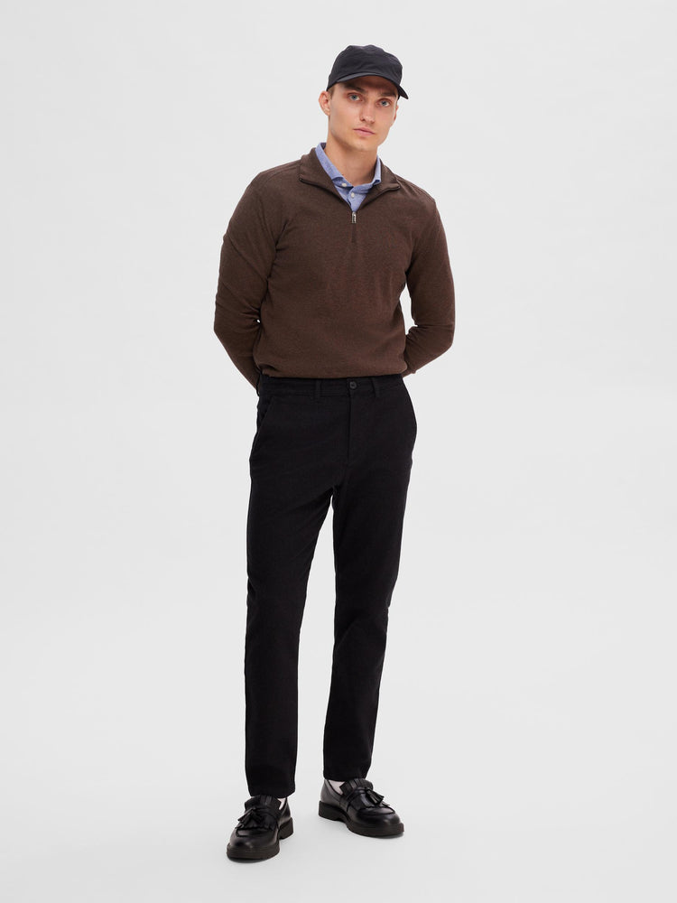 
                  
                    SLHSLIM-MILES Black Brushed Trousers
                  
                