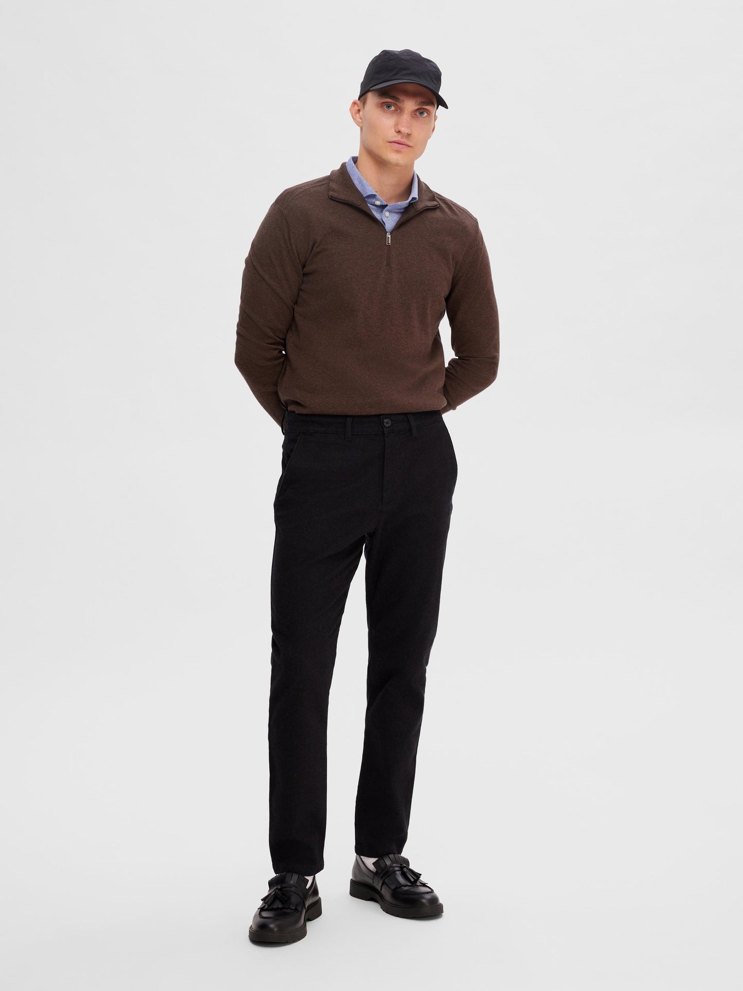 
                  
                    SLHSLIM-MILES Black Brushed Trousers
                  
                