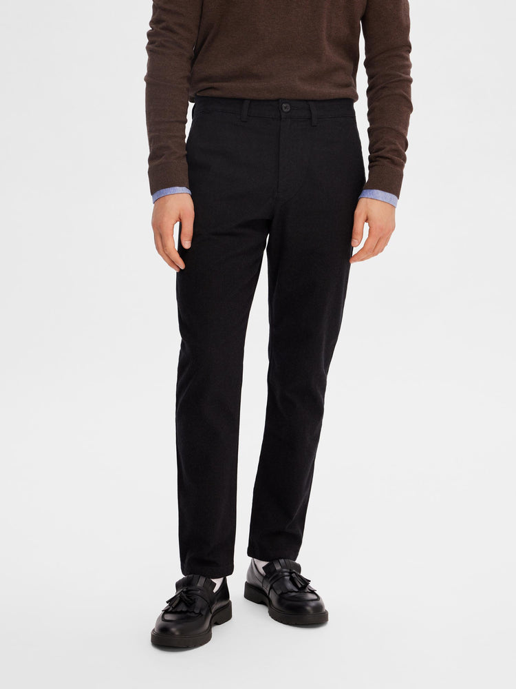 
                  
                    SLHSLIM-MILES Black Brushed Trousers
                  
                
