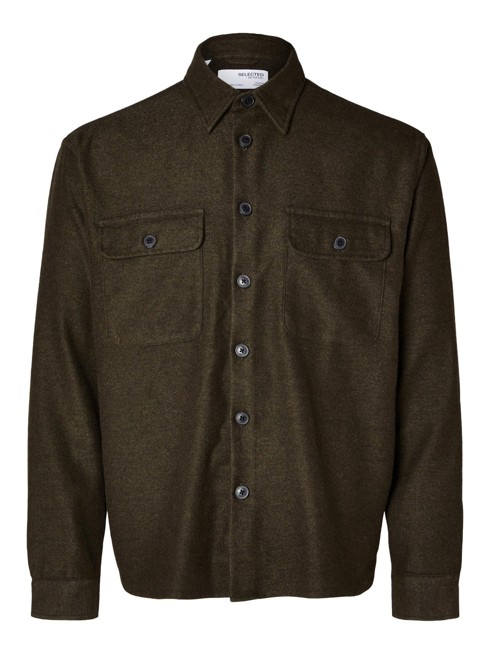 SLHLOOSEMASON Forest Night Twill Over Shirt