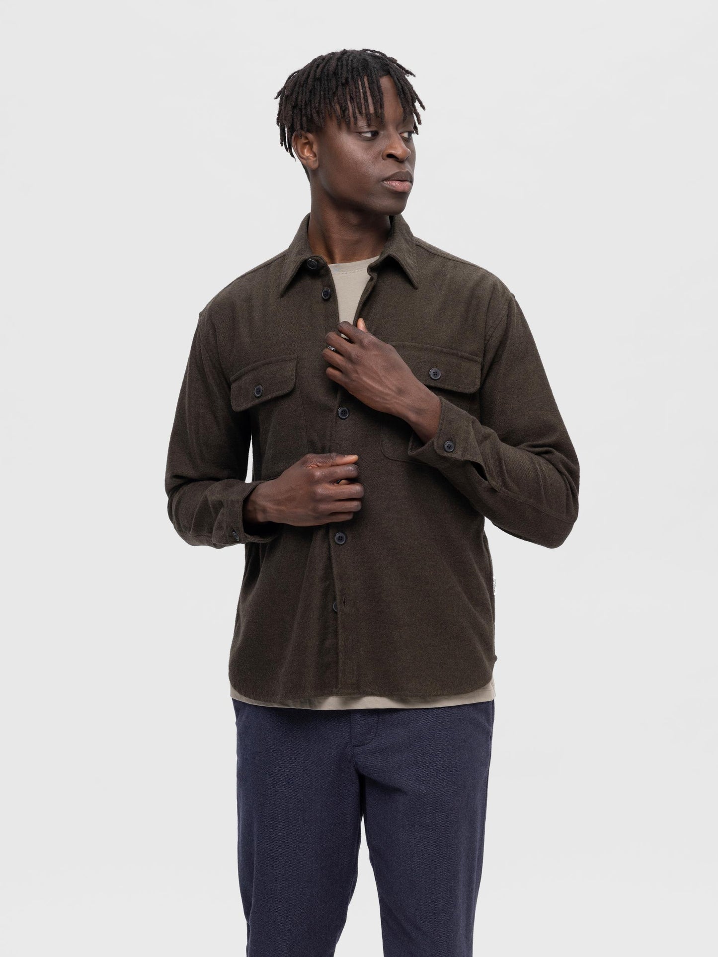 
                  
                    SLHLOOSEMASON Forest Night Twill Over Shirt
                  
                