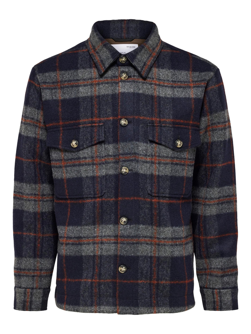 SLHARCHIVE Navy Blazer Over Shirt