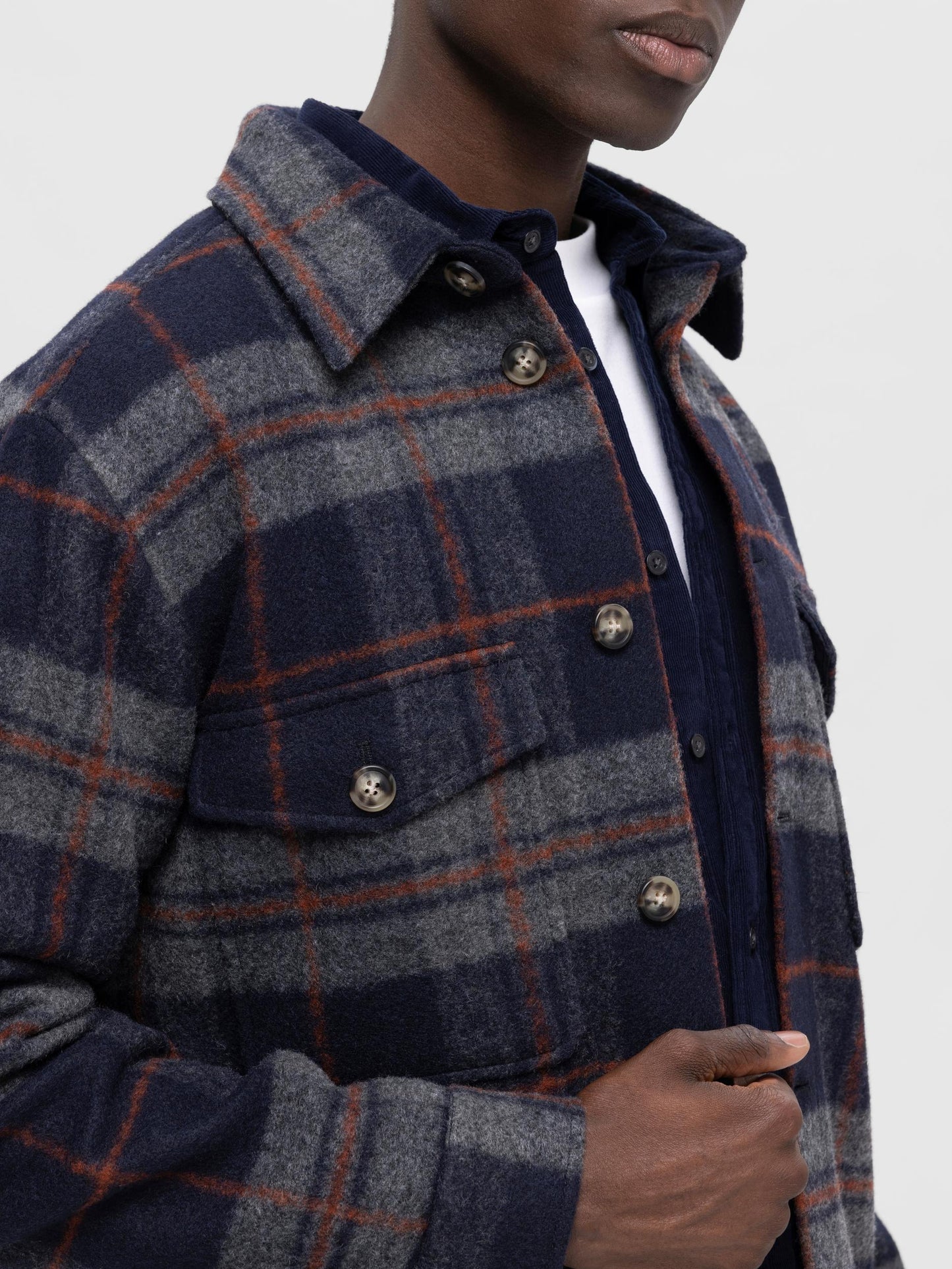 
                  
                    SLHARCHIVE Navy Blazer Over Shirt
                  
                