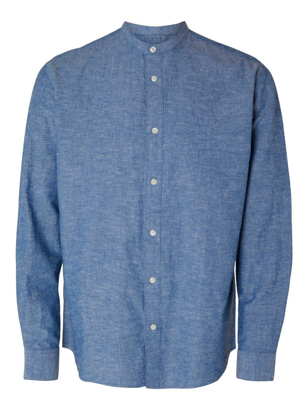 SLHREGNEW Medium Blue Denim Linen Shirt