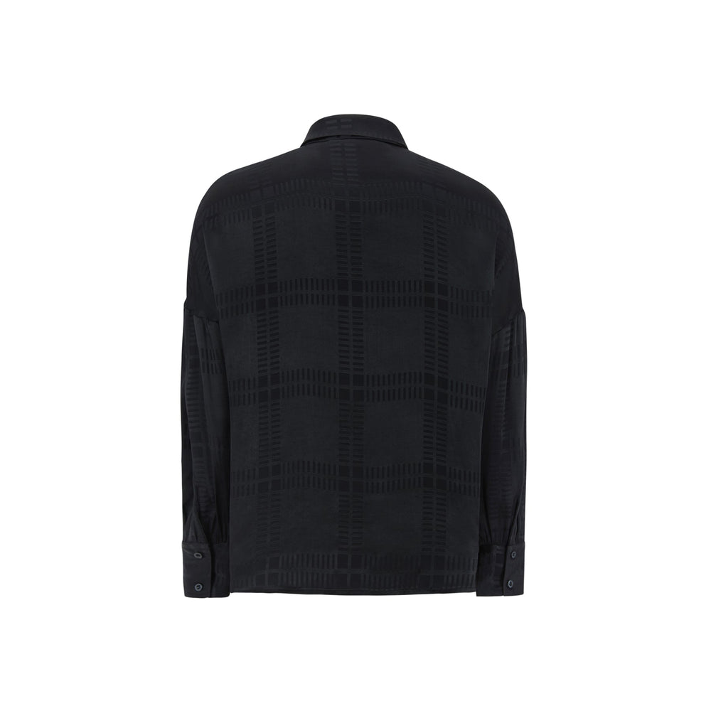 
                  
                    SRAIDA Check Jacquard Black Blouse
                  
                