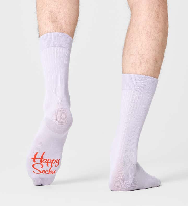 
                  
                    Light Purple Solid Rib Socks
                  
                