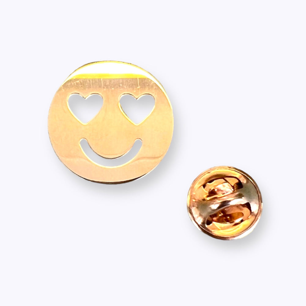Golden Smiley Pin Broach