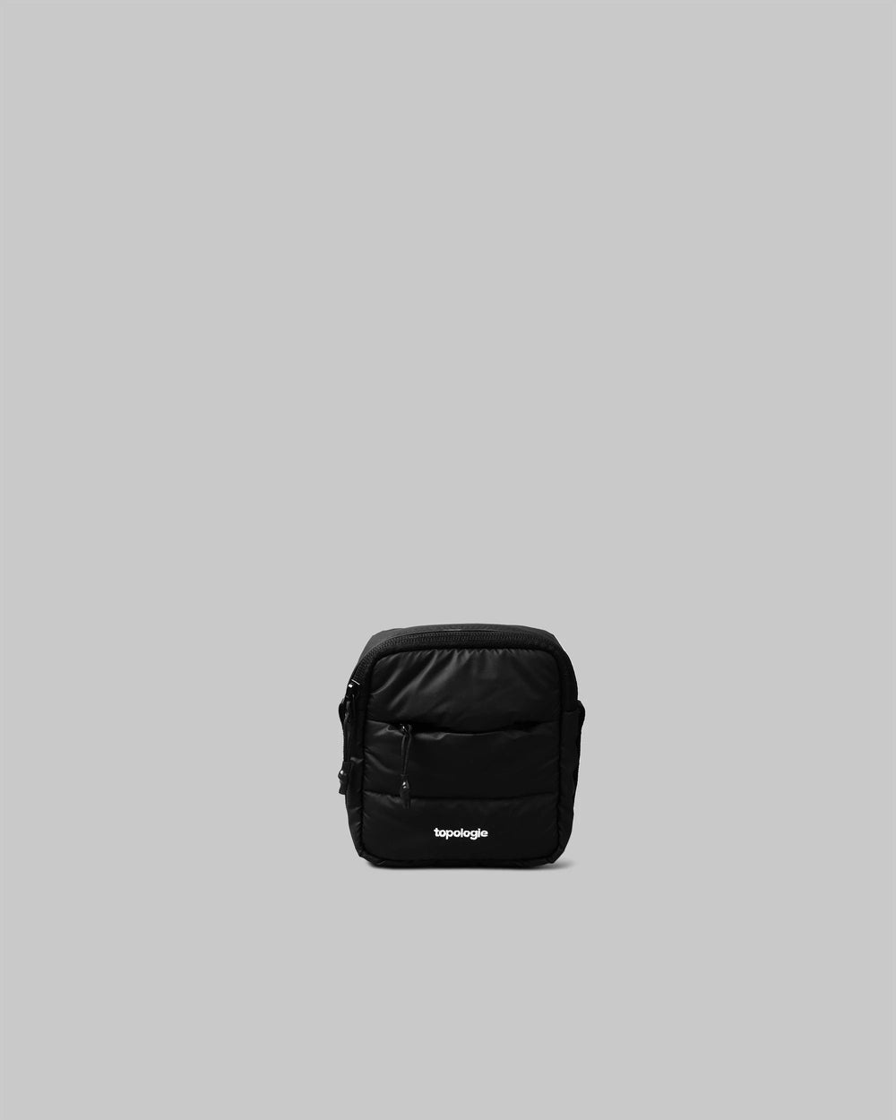 Black Puffer Tinbox Mini Bag With Future Blue Solid Rope Strap