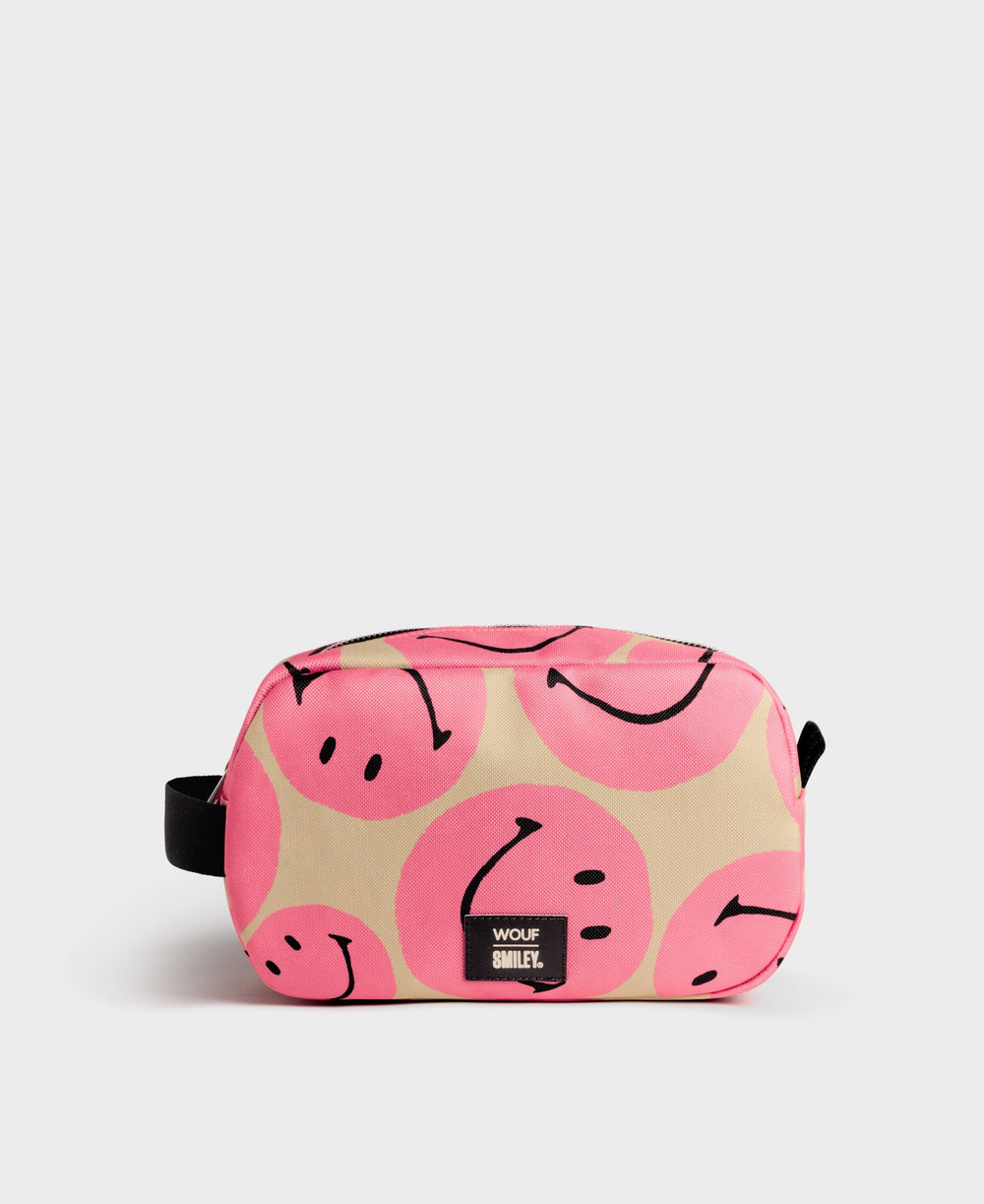 Large Pink Smiley® Toiletry Bag