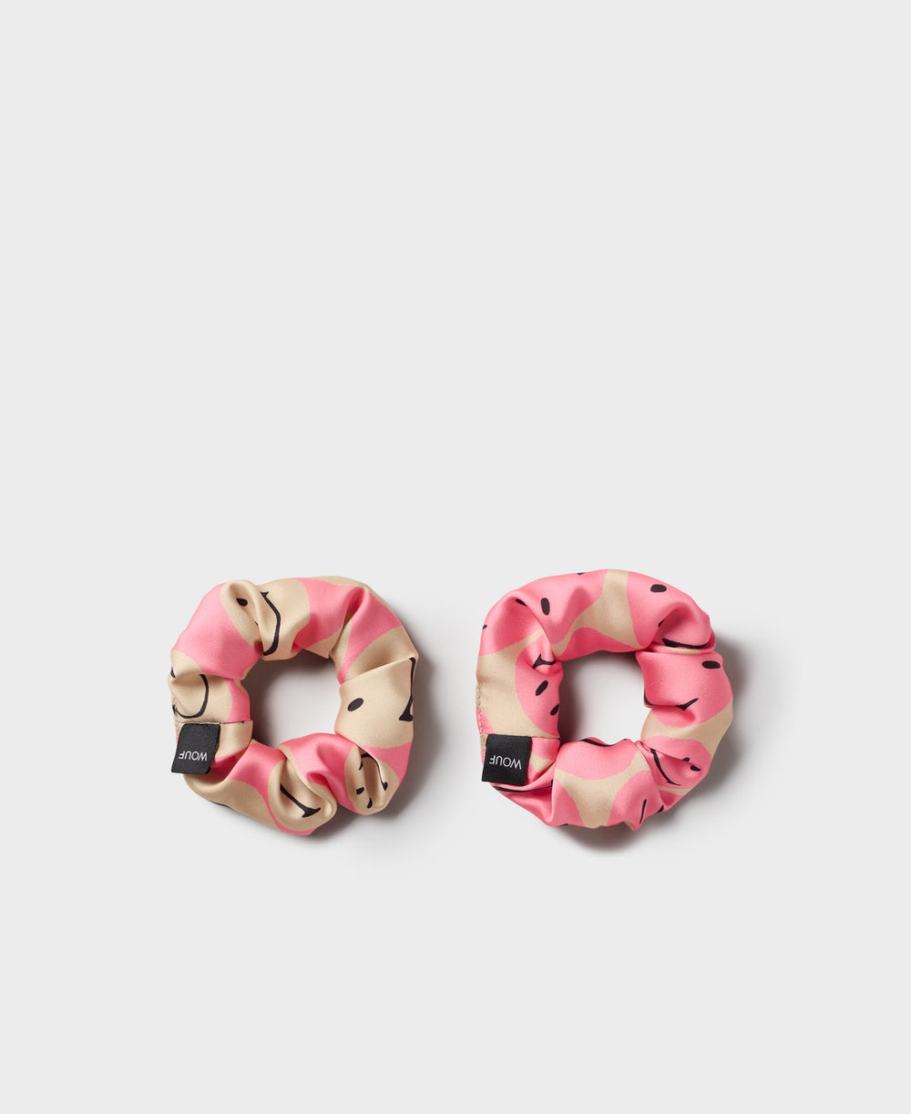 Pink Smiley® Scrunchie Set