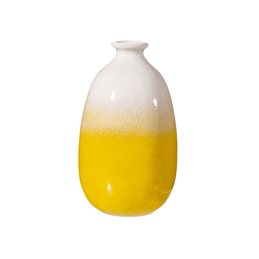 Yellow Dip Glazed Ombre Vase