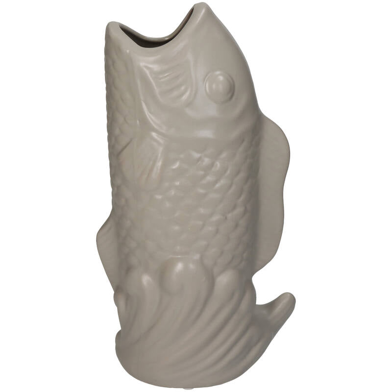 Beige Fischvase
