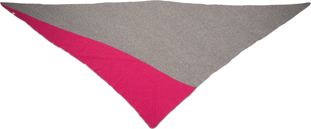 KOI Grey Magenta Oversized Triangle Scarf