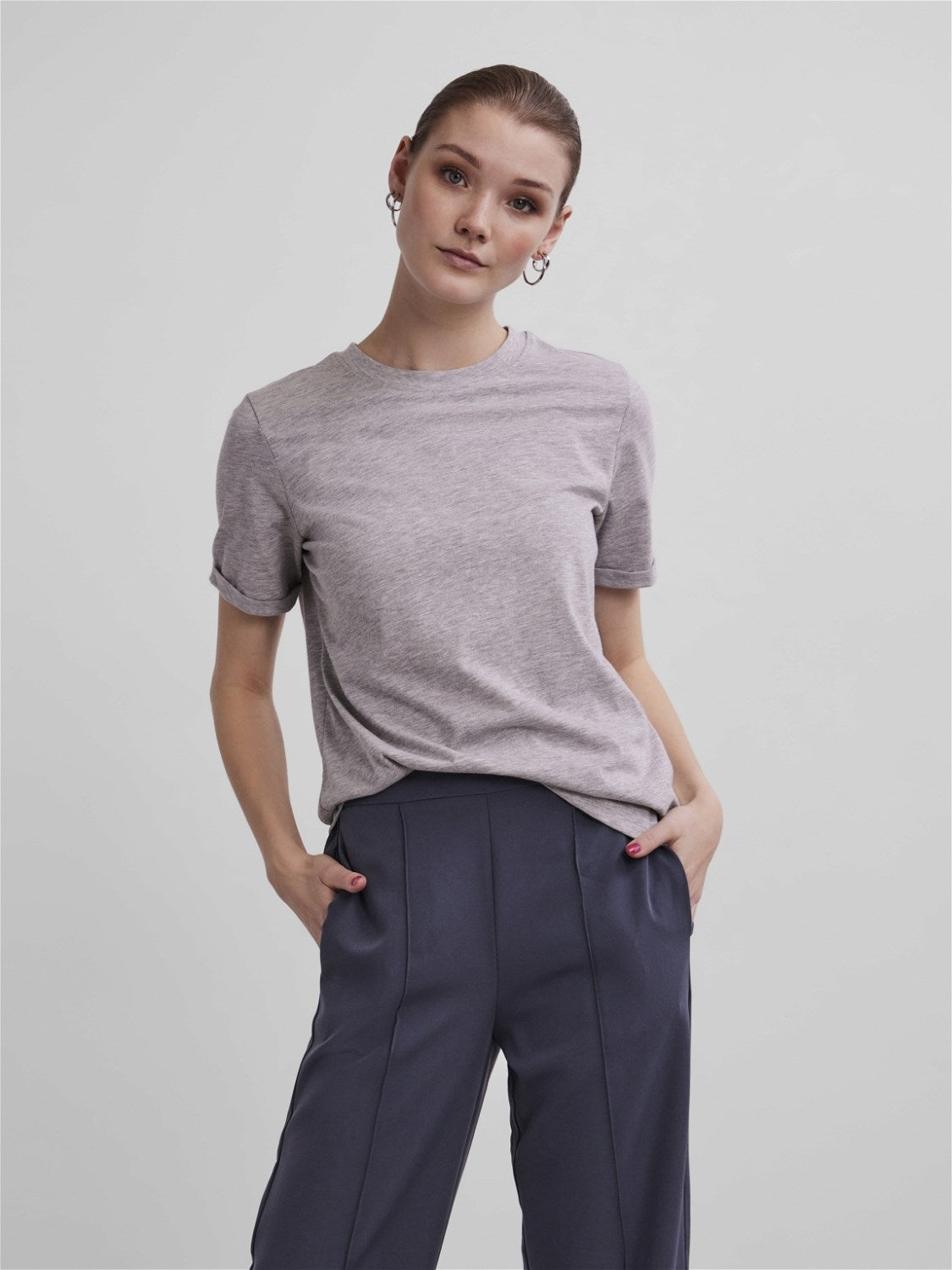 
                  
                    PCRIA Light Grey Melange T-Shirt
                  
                