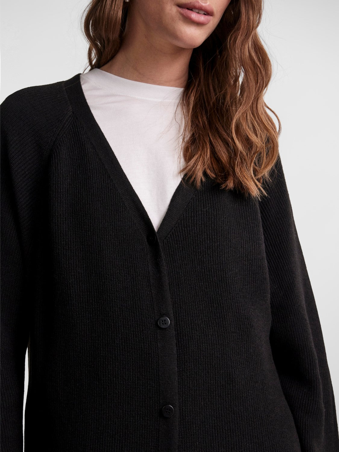
                  
                    PCJANAE Schwarze lange Strickjacke
                  
                