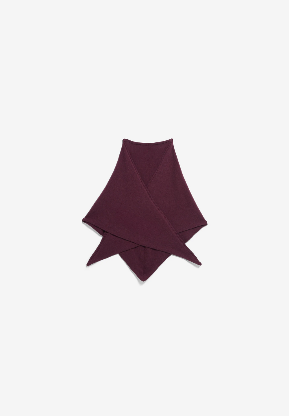 BRYANAA Dark Cranberry Triangle Scarf