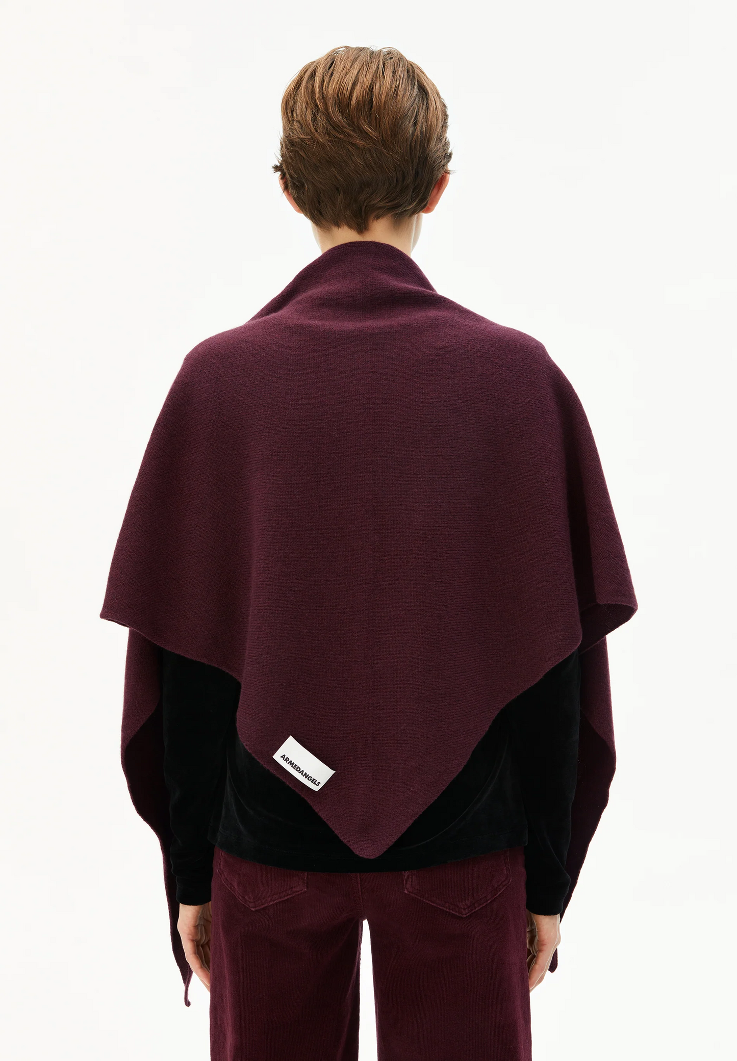 
                  
                    BRYANAA Dark Cranberry Triangle Scarf
                  
                