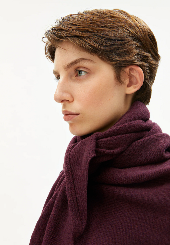 
                  
                    BRYANAA Dark Cranberry Triangle Scarf
                  
                