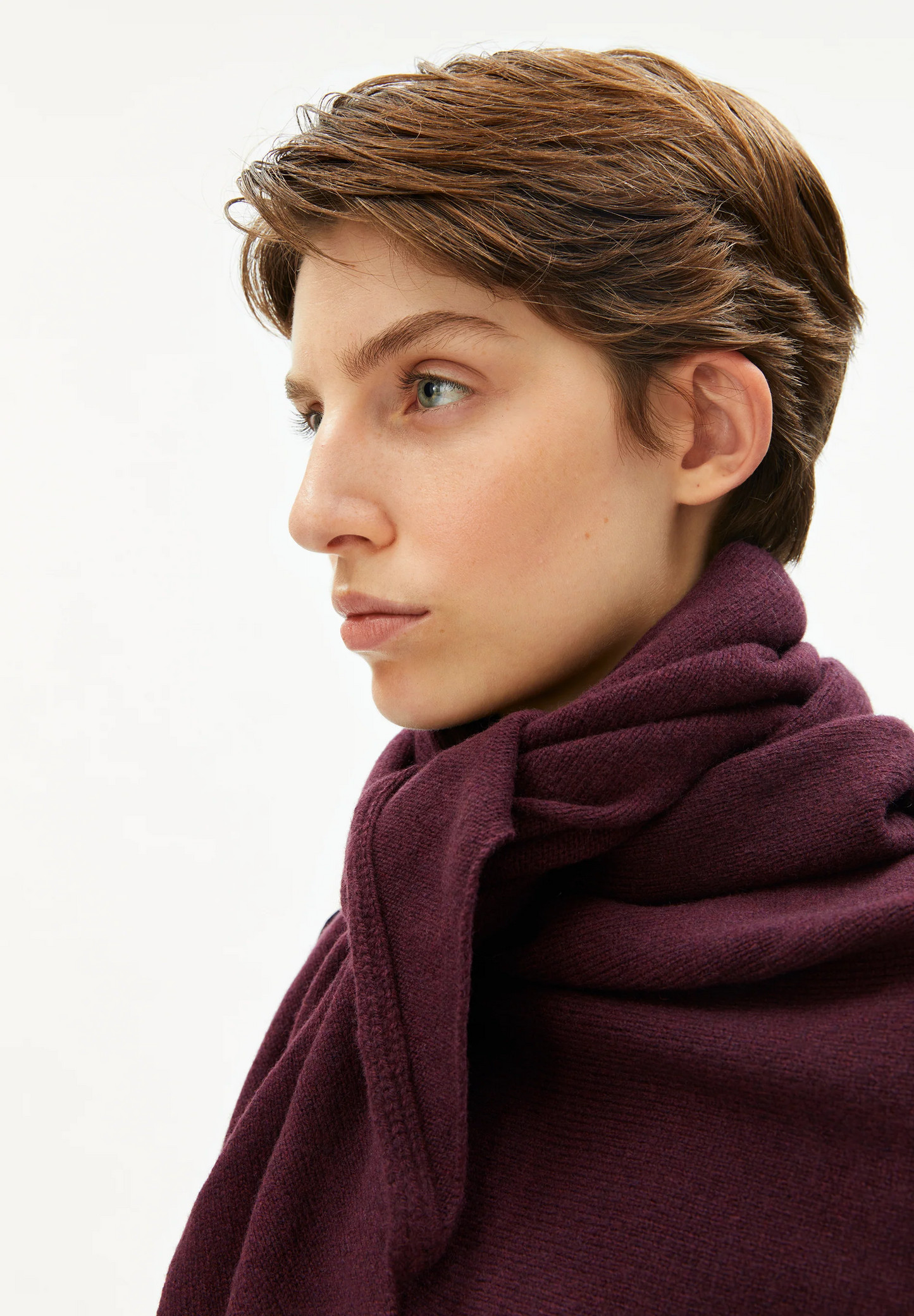 
                  
                    BRYANAA Dark Cranberry Triangle Scarf
                  
                