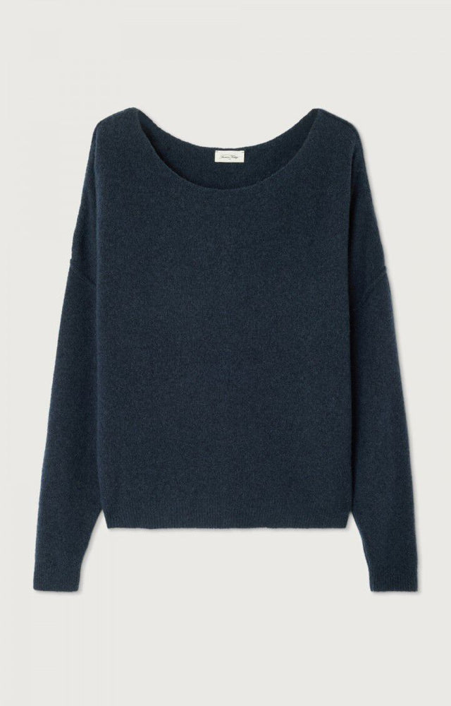 
                  
                    DAMSVILLE Marineblau-schwarzer Melange-Pullover
                  
                