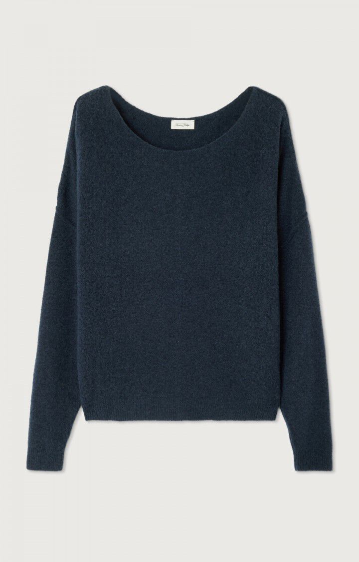 
                  
                    DAMSVILLE Marineblau-schwarzer Melange-Pullover
                  
                