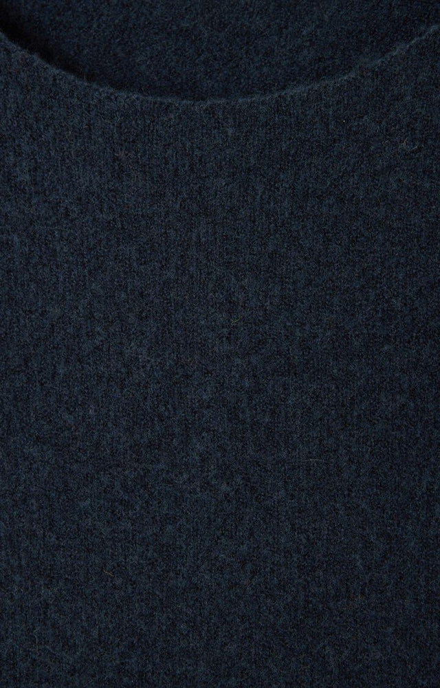 
                  
                    DAMSVILLE Marineblau-schwarzer Melange-Pullover
                  
                
