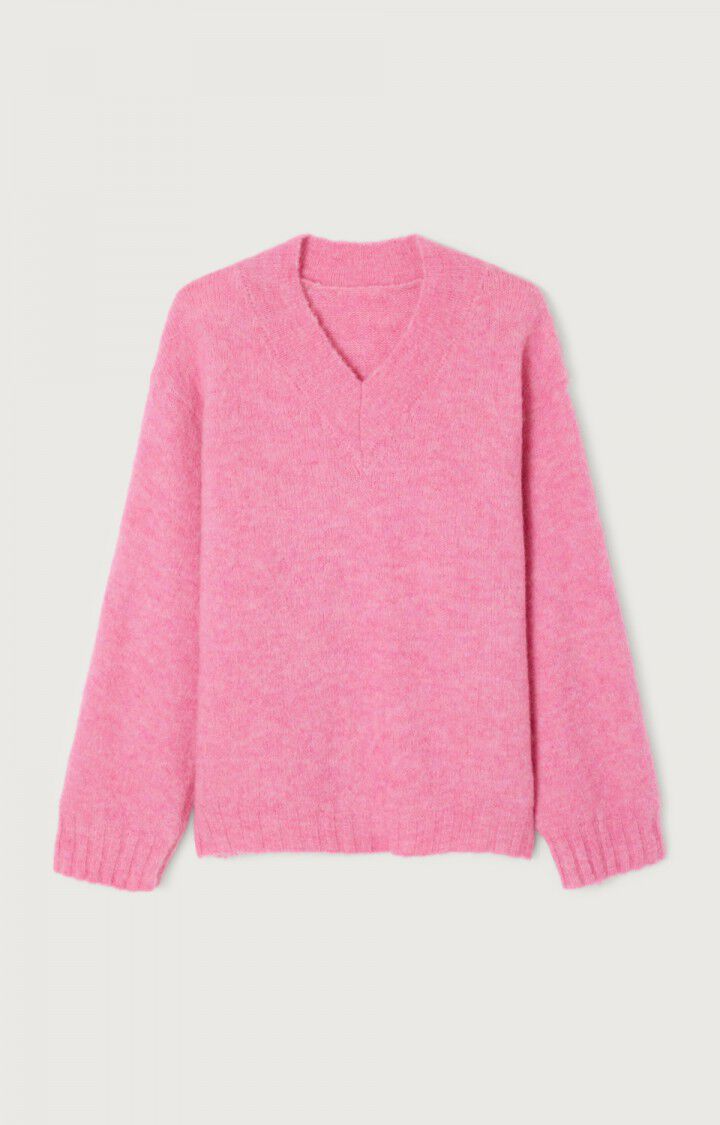 EAST Rose Bubble Pullover mit V-Ausschnitt