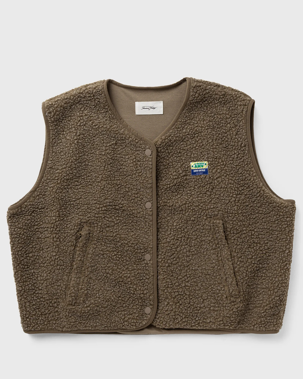 HOKTOWN Muskatnuss Melange Ärmellose Jacke