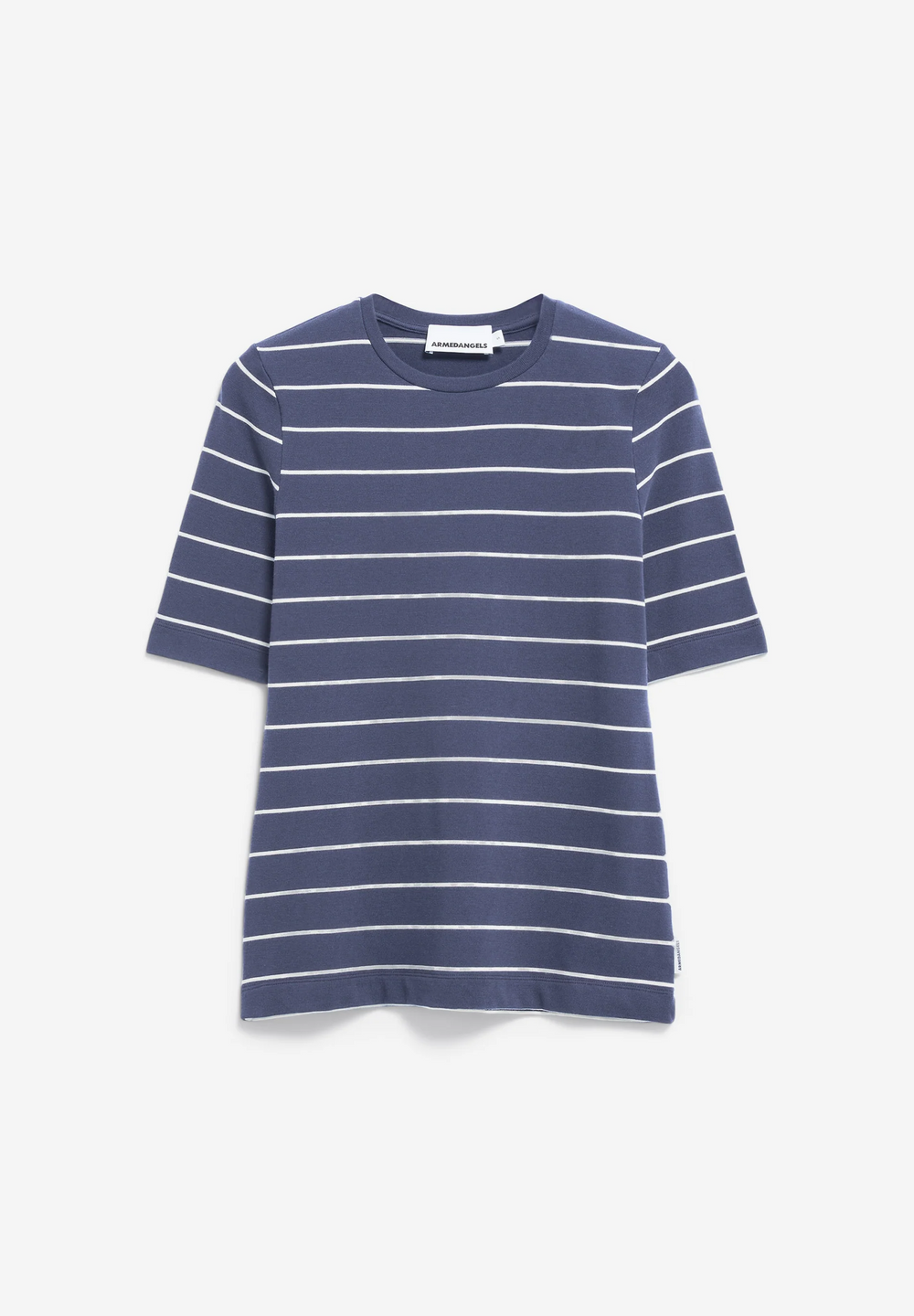 JAANISARA Nightshadow Oatmilk Fine Stripe T-Shirt