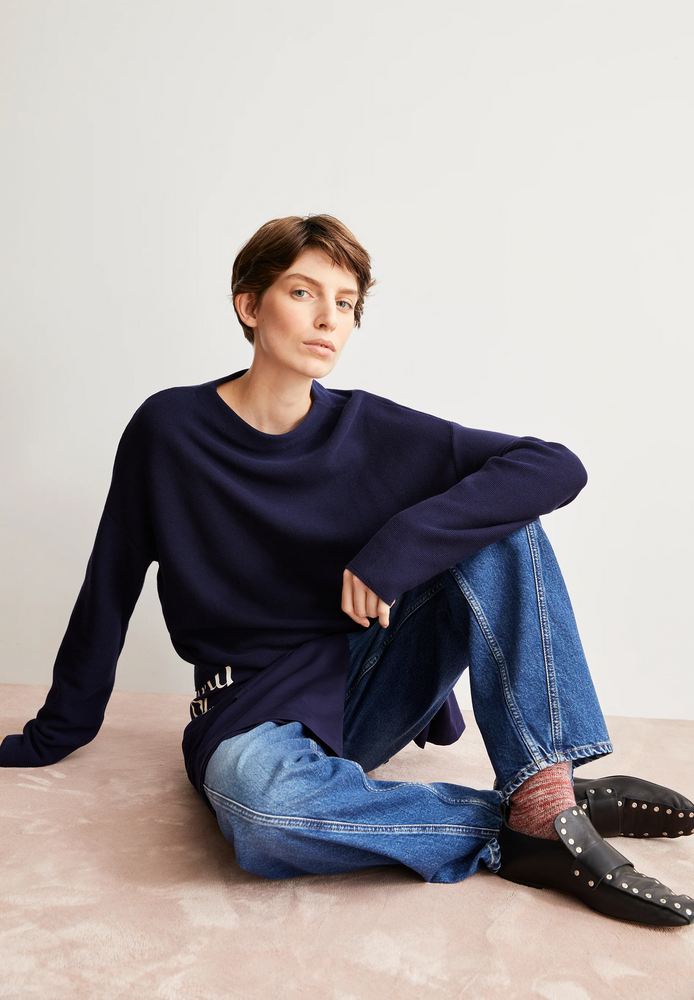 
                  
                    MERINAA LINKS LINKS Tinted Navy Jumper
                  
                